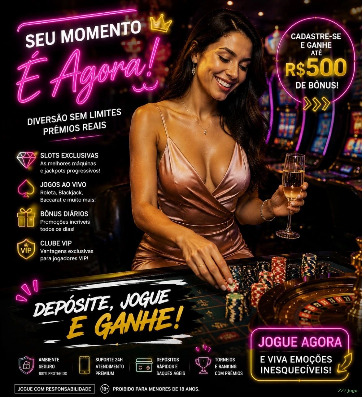 Imagem promocional do programa VIP da 777jogo